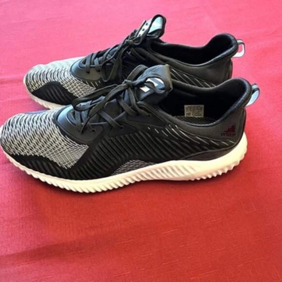 Adidas Men's AlphaBounce Black Mesh Lace-up Running Shoes Sneakers Size US 11 - Picture 4 of 6